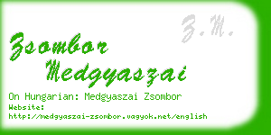 zsombor medgyaszai business card